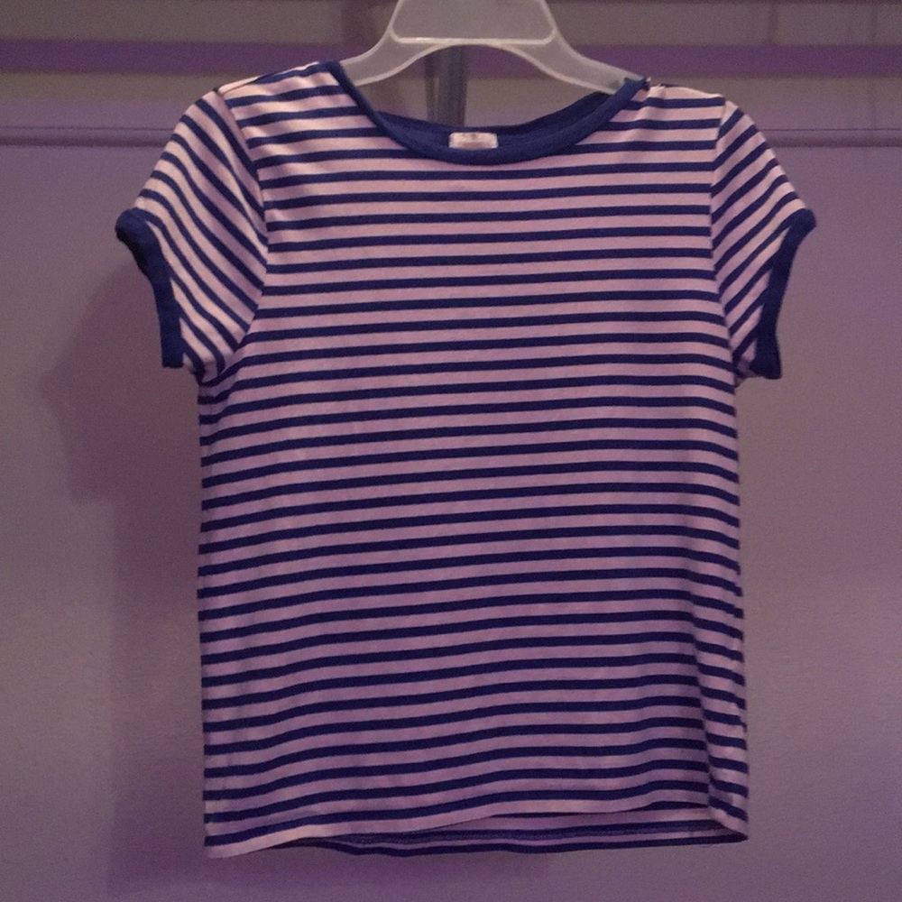 striped forever 21 girls tee